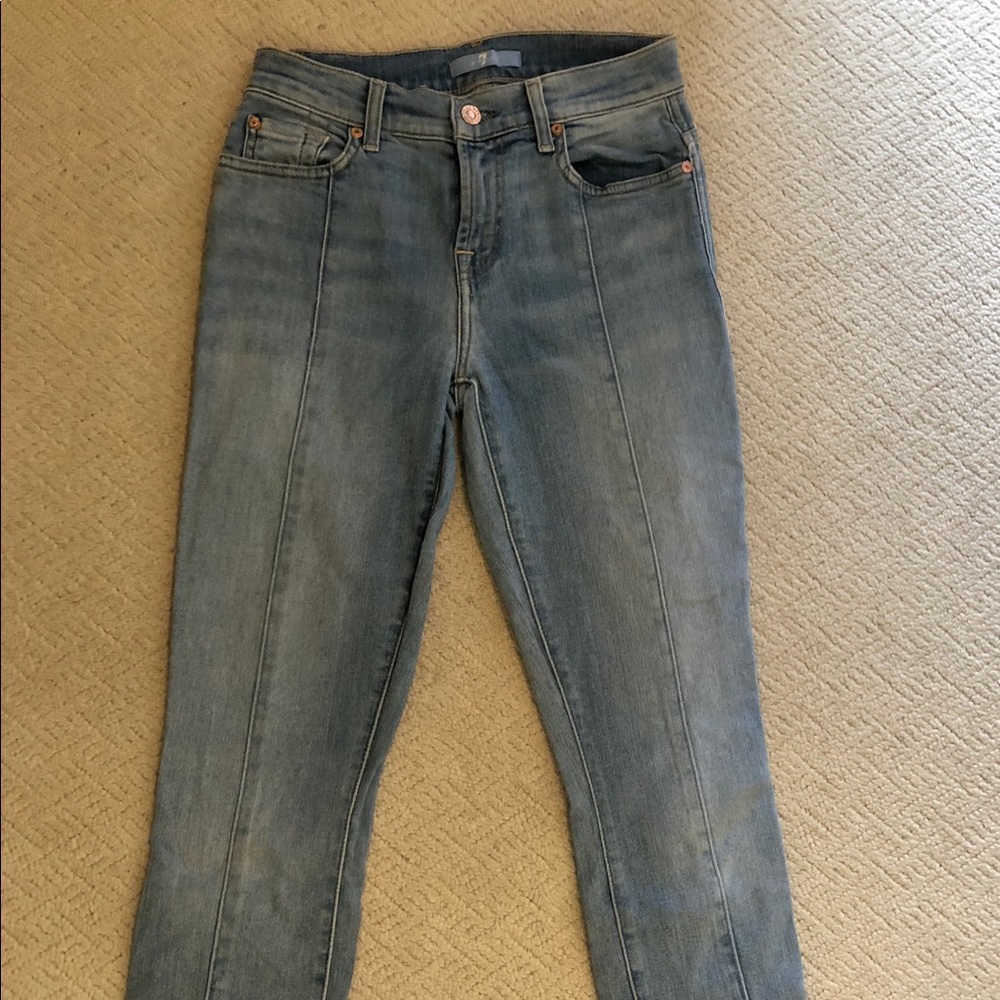 7 For All Mankind Skinny Blue Jeans